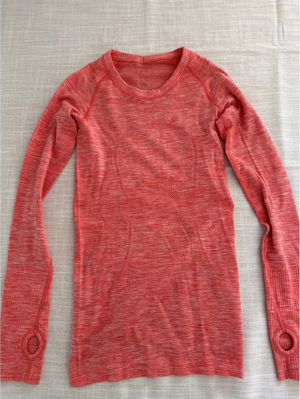 Lululemon Long Sleeve Athletic Top in Coral Heather